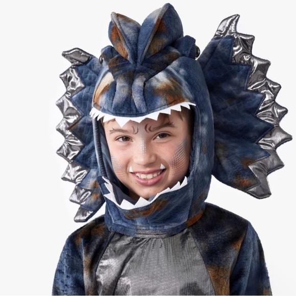 Pottery Barn Kids Dinosaur light up Costume - Blue and Gray - Picture 3 of 8